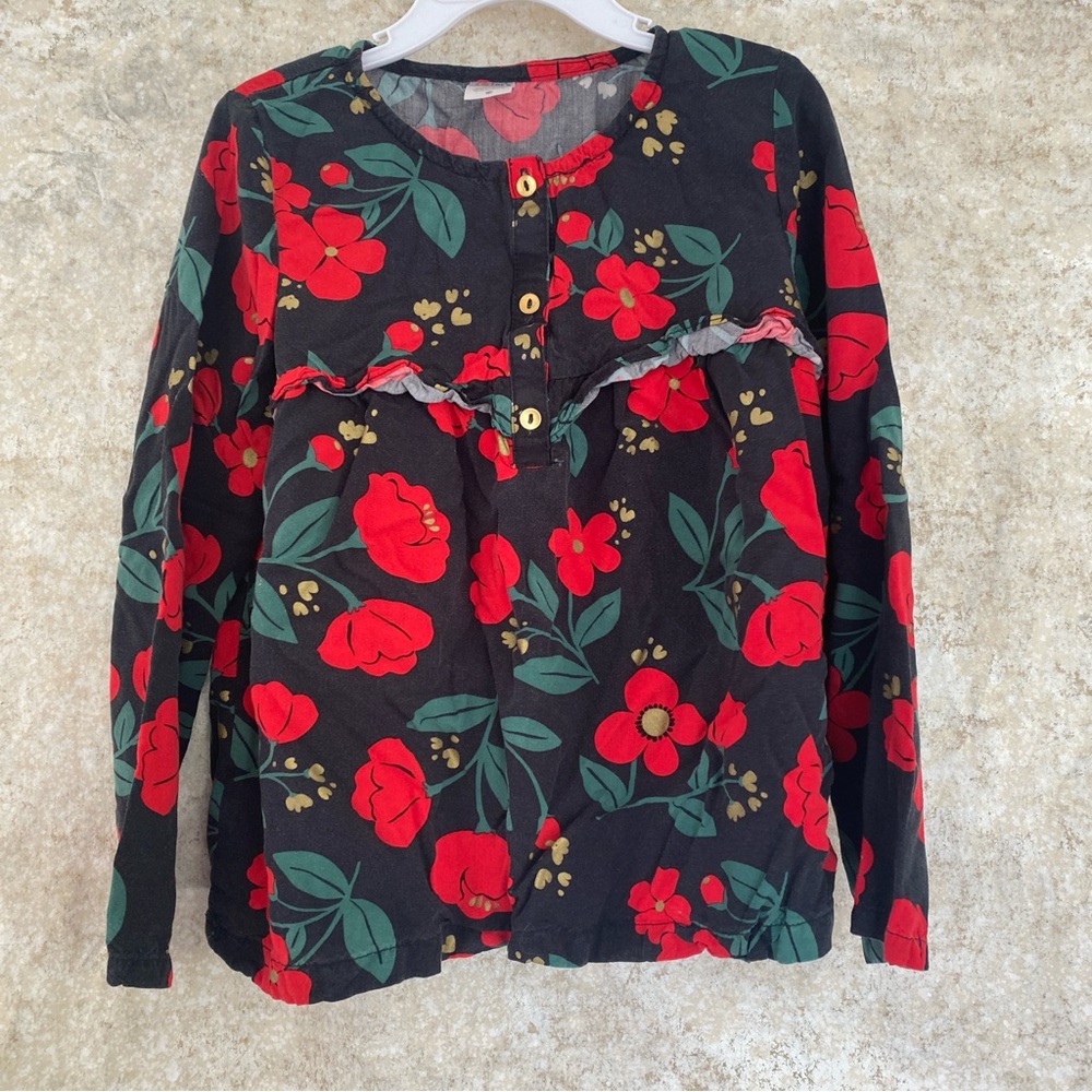🪩Carter's Red and Black Floral Kids Dress 🌺 size 7